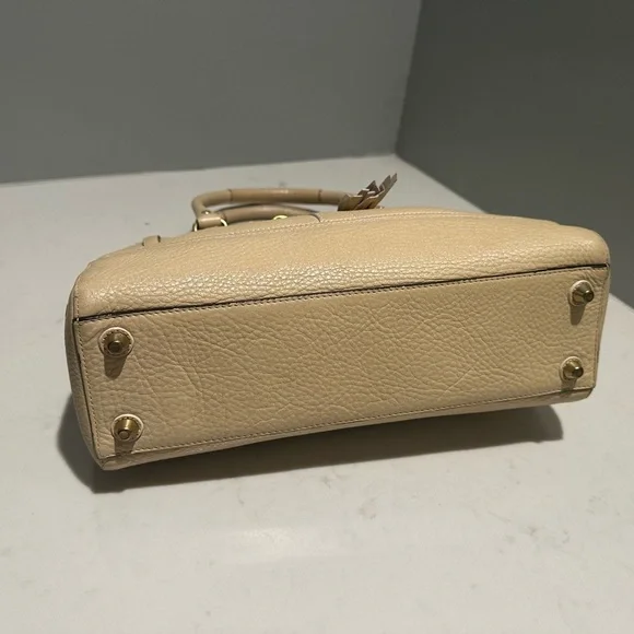 Coach Beige Pebbled Leather Hampton Tote Bag - Picture 9 of 16